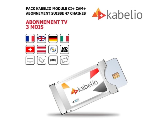 OPTEX - Accessoire antenne Pack module kabelio ci+ cam + abonnement tv 3 mois bouquet s...