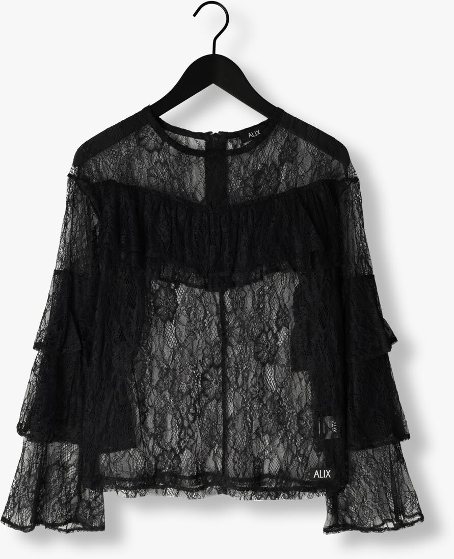 zwarte alix the label blouses ruffle lace top