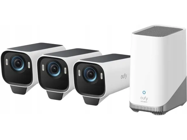 Eufy Cam S3 Pro 3 1, IP-sikkerhedskamera, Udendørs, Kabel & trådløs, Væg, Hvid, Kugle (form)