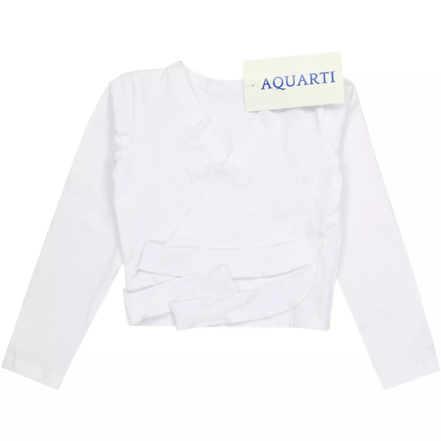 Aquarti Mädchen Ballett Bolero Langarm weiß