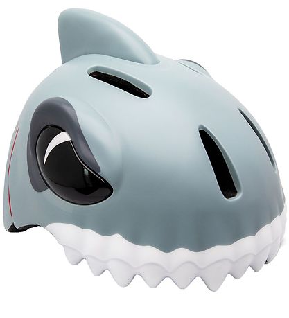 Crazy Safety Cykelhjelm m. Lys - Shark - Gr?