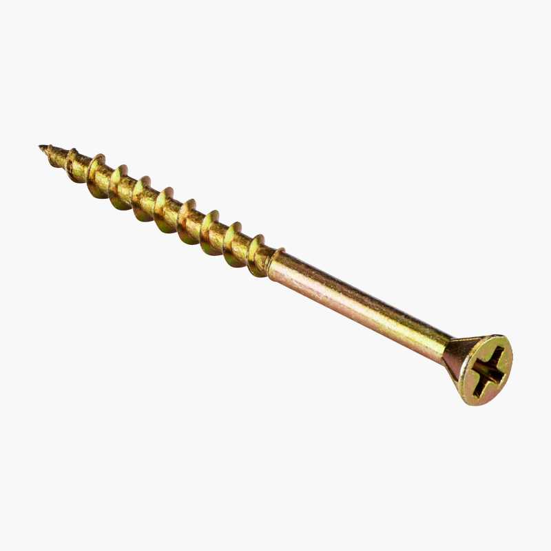 Sponplateskrue, gullforkrommet, 3,9 x 55 mm, 500 stk.