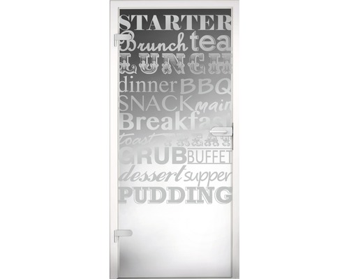 Pertura glazen deur Runa Küche&Co 83,4 x 197,2 x 0,8 cm DIN links voor Studio fitting