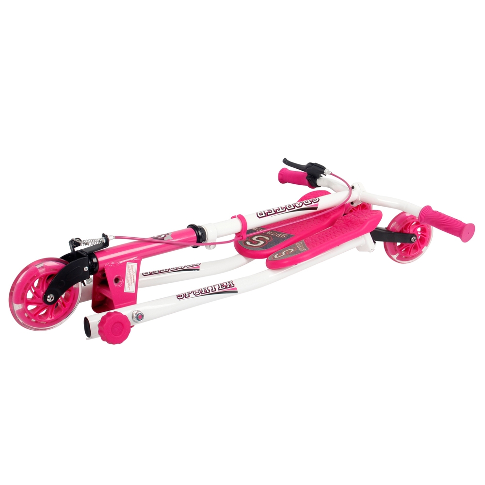 Sporter 1 Scooter mit leuchtenden LED-Rädern, pink