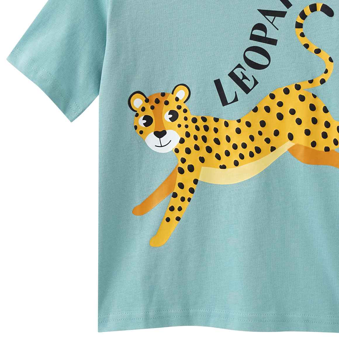 Topolino Kinder T-Shirt mit Leoparden-Motiv salbei