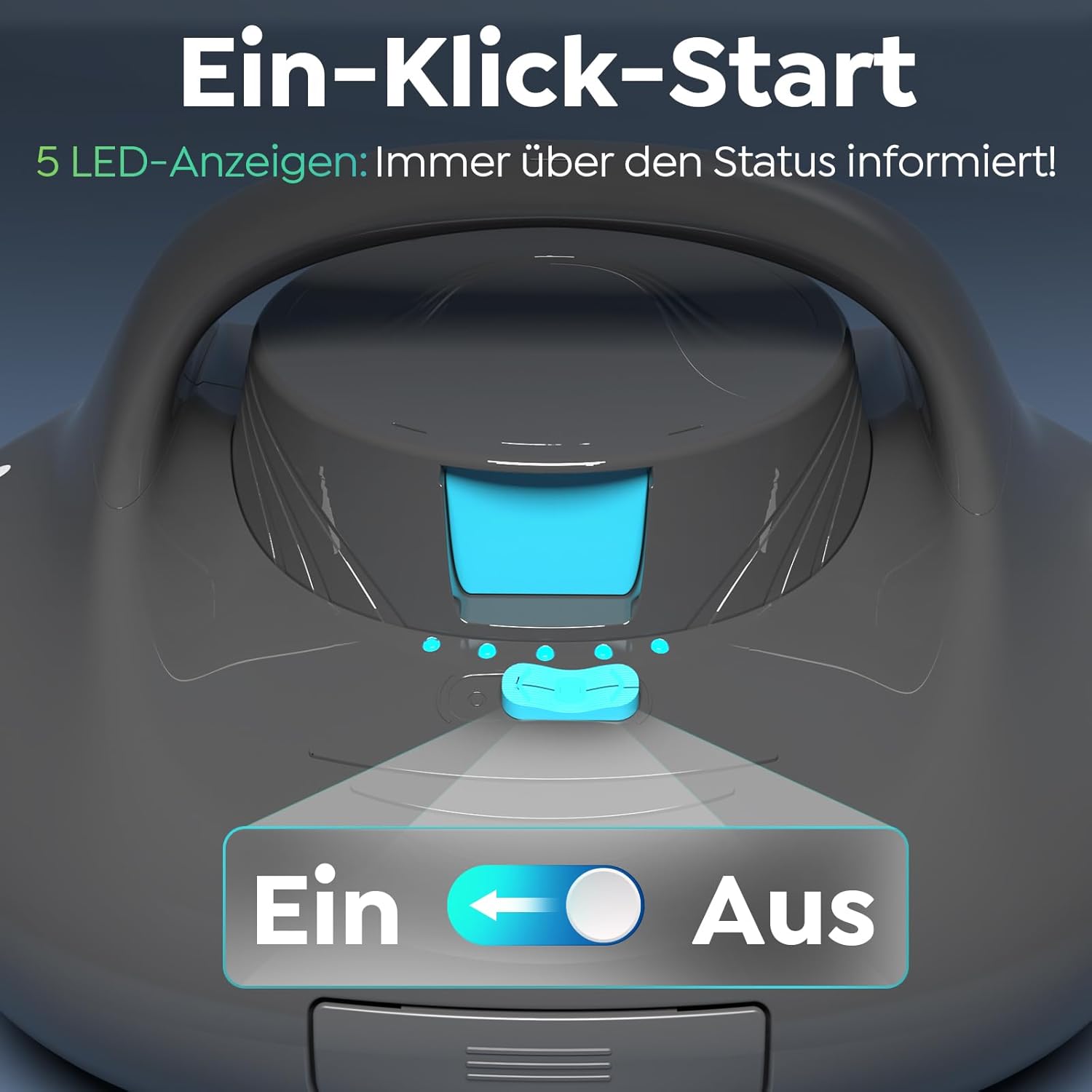 Pleco Se Poolroboter Akku 130 Mins Leistungsstarke Reinigung, Automatischer Kabelloser Poolreiniger Duale Motoren für Flachboden Pool bis zu 80 m²