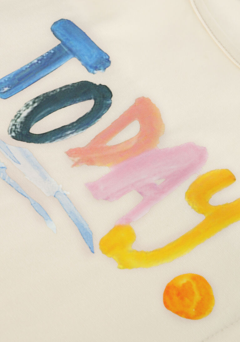 NONO ecru nono t-shirt kiam t-shirt with today print
