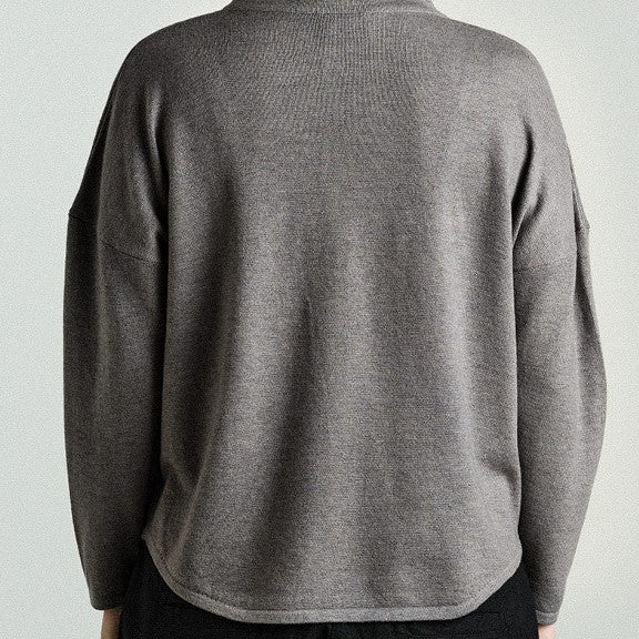 Strickpullover Merino grau