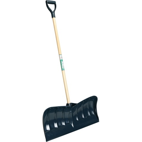 Poussoir à neige – Polypropylène 66 cm – Manche en bois solide