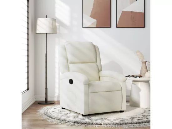 Fauteuil inclinable Crème Velours