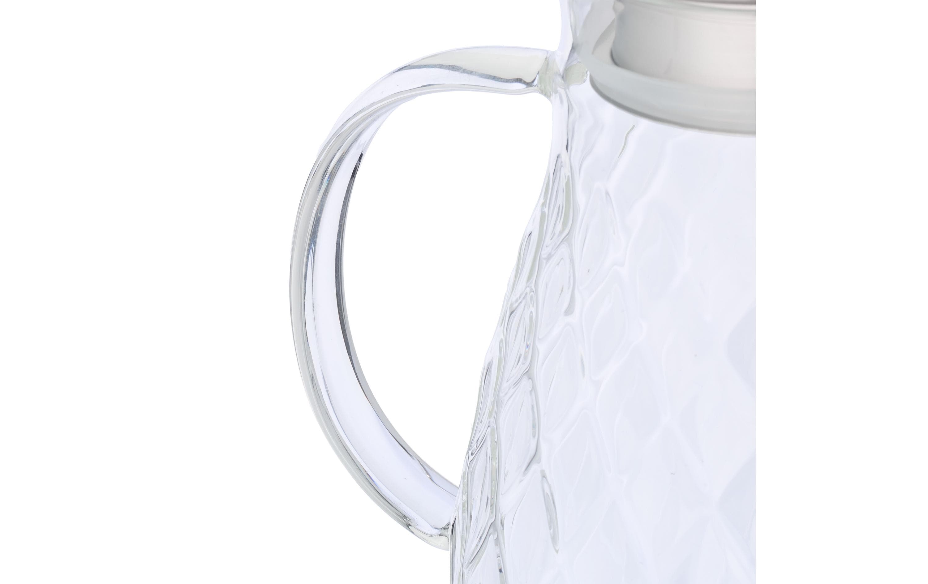 Krug 2 Liter, Silber/TransparentGlaskrug mit Deckel