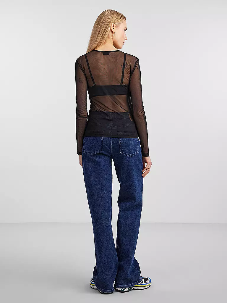 PIECES Langarmshirt PCNINNI schwarz