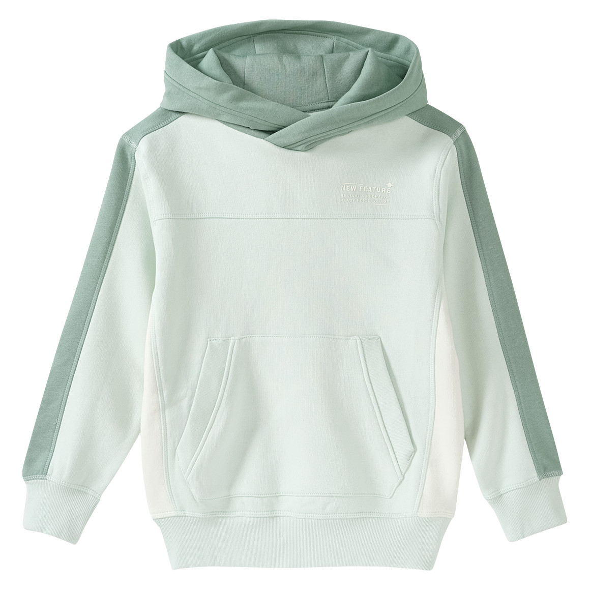 Yigga Jungen Hoodie mit Farbteiler hellgrün / grün