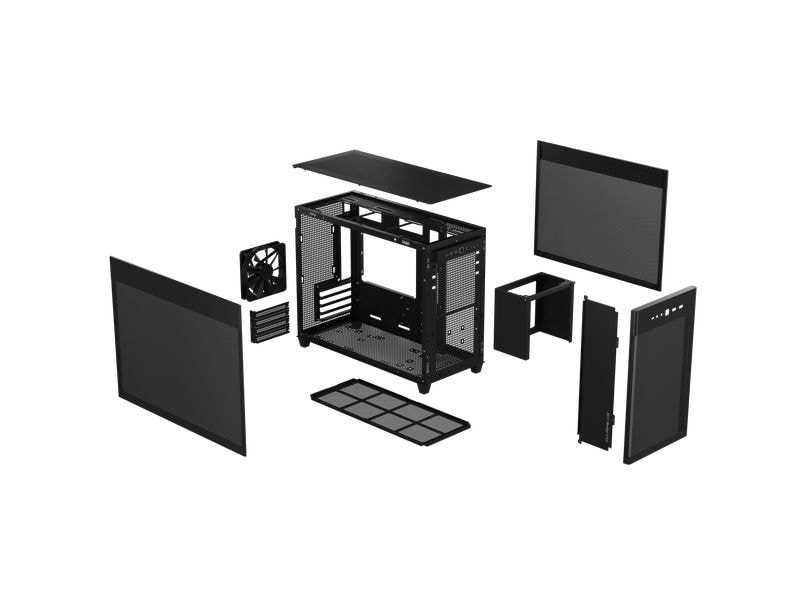 ASUS PC-Gehäuse AP201 MicroATX Schwarz 33-Liter microATX-Gehäuse