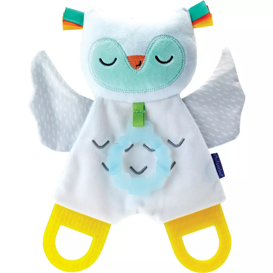 Infantino Nachtlicht und Glow-in-the-dark kuschliges Eulen-Geschenkset