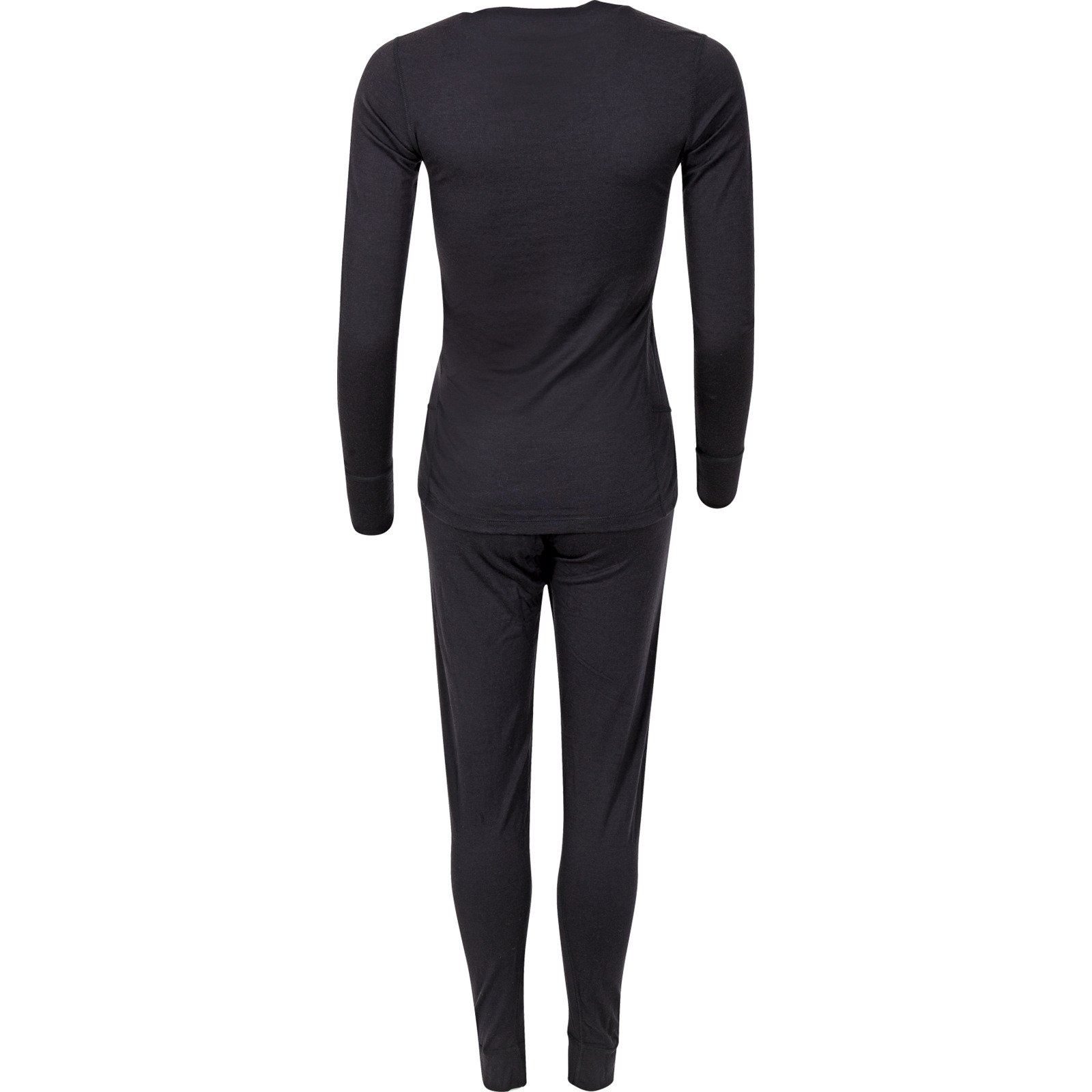 Odlo Damen Set Natural Merino 200 Base Layer XS, schwarz