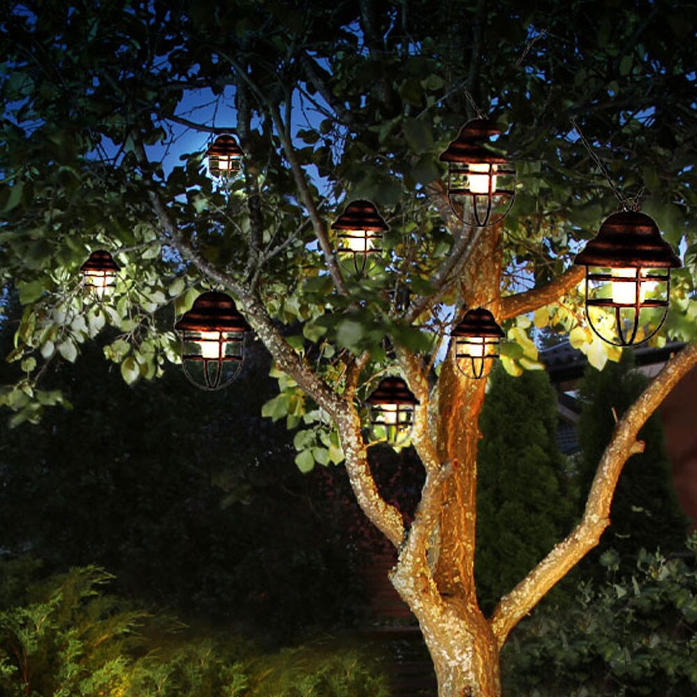LED Außenleuchte, IP44, Solar, rostfarbig, H 11cm