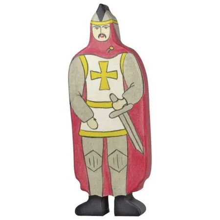 Ritter mit rotem Mantel