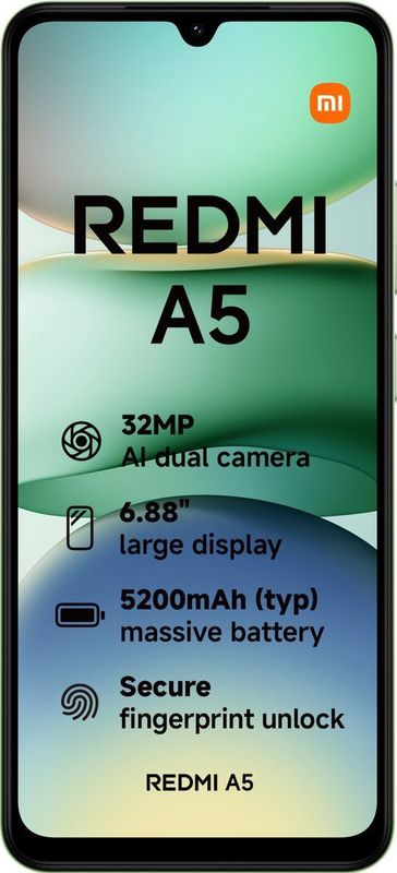 Xiaomi - Redmi A5 - Smartphone - Zwart - 3GB RAM - 64GB Opslag
