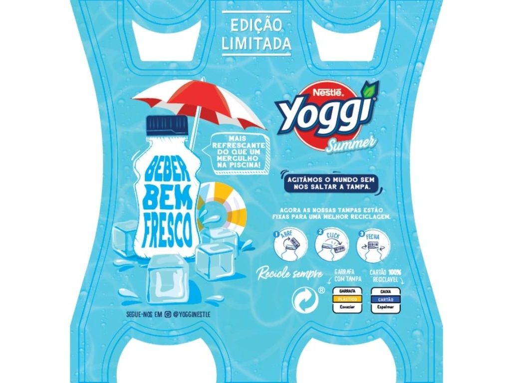 IOGURTE LIQUIDO YOGGI SUMMER MELANCIA LIMAO 4X160G