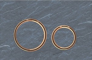 Geberit Sigma 50 drukplaat mustang leisteen met rose-gouden knoprand