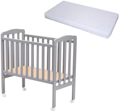 JLY ALICE Sprinkelseng med BabyDan Madrass Comfort 40x84, Grå