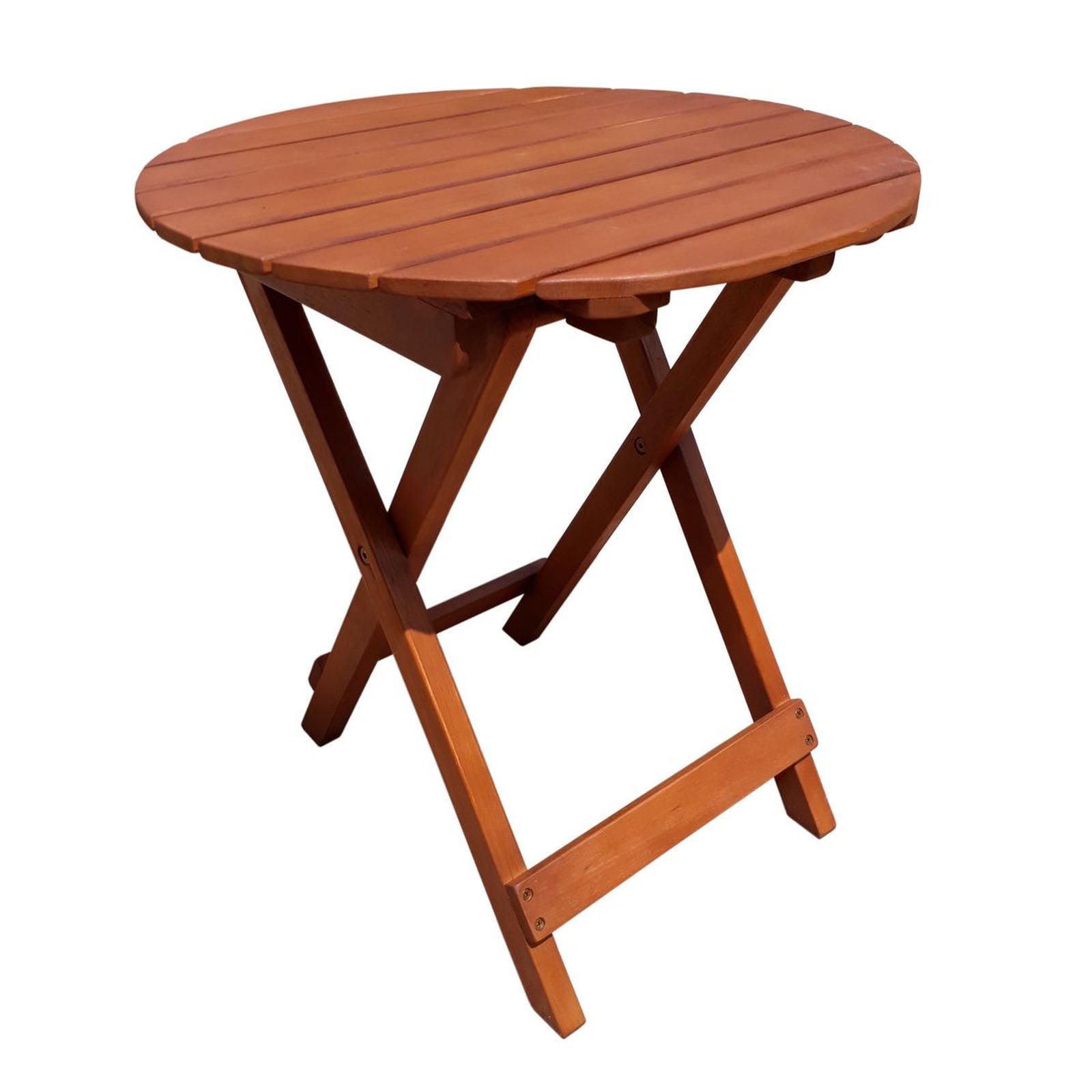 Klapptisch LOS HANFORD - Eukalyptus massiv - Ø 45 cm