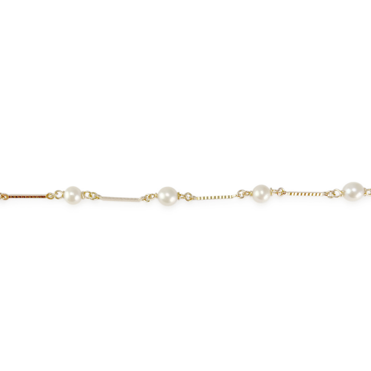 Collier d'occasion or 750 jaune perles de culture 52 cm