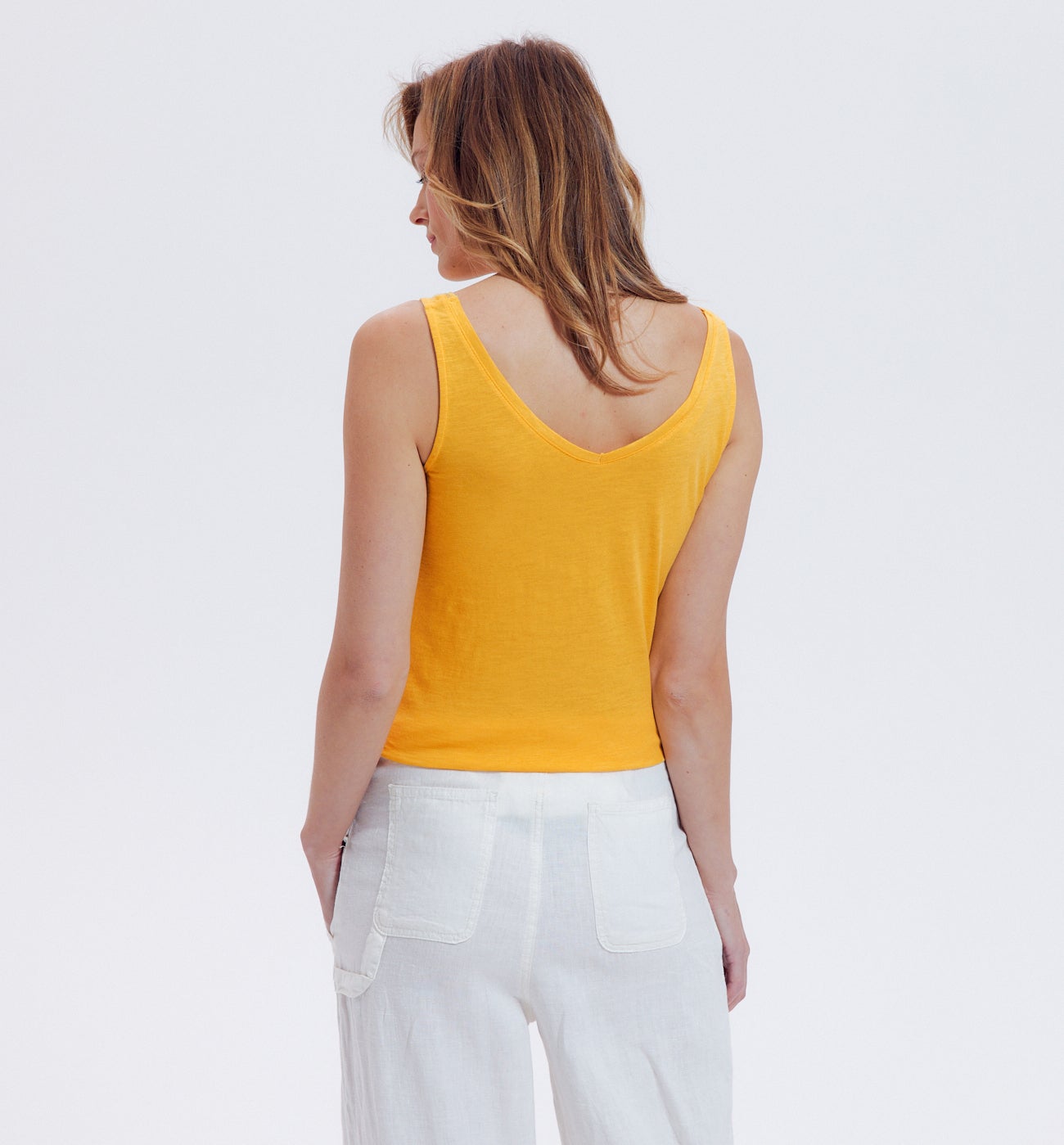 Débardeur col V Femme - Jaune