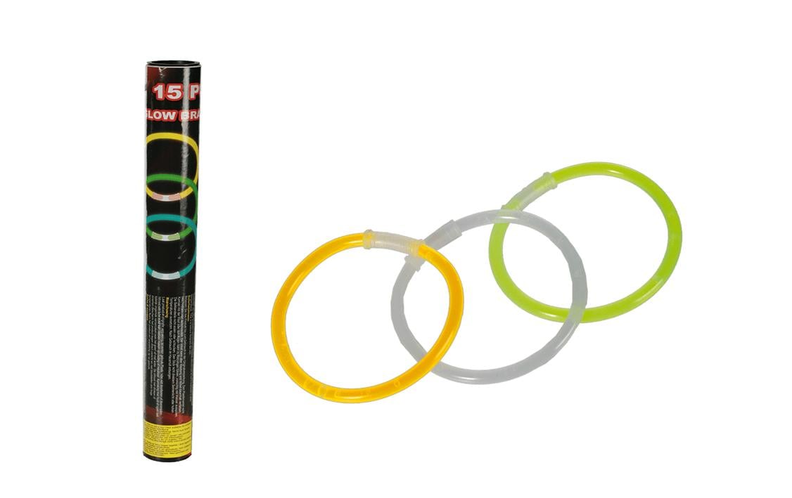 Knicklicht 20 cm, 15 StückLeucht-Armbänder