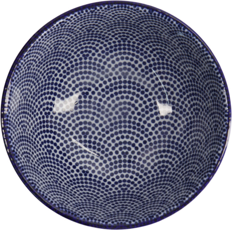 Tokyo Design Studio Nippon Blå ris skål 12x6,4cm 300ml Prikker Blue/white