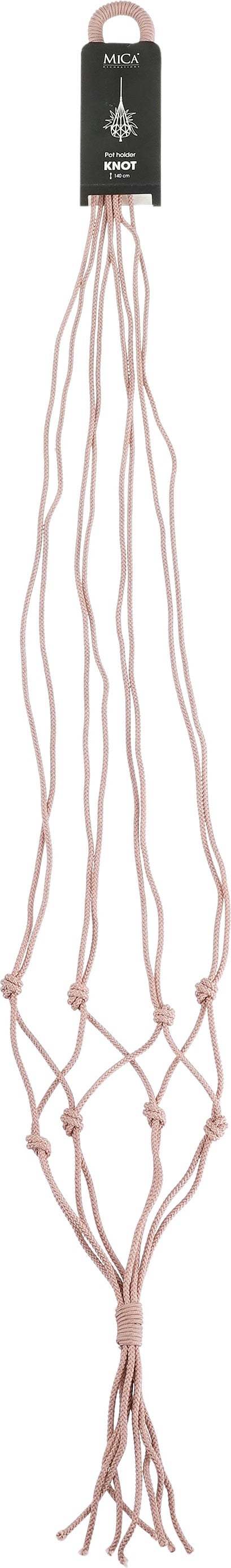 Mica Decorations plantenhanger macramé Knoop lichtpaars H 140 cm