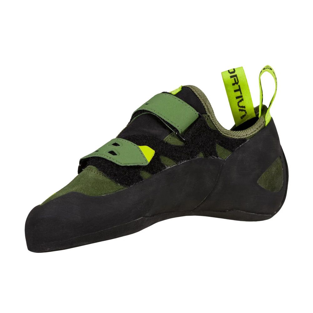 La Sportiva TARANTULA - Chaussons escalade Homme olive/neon