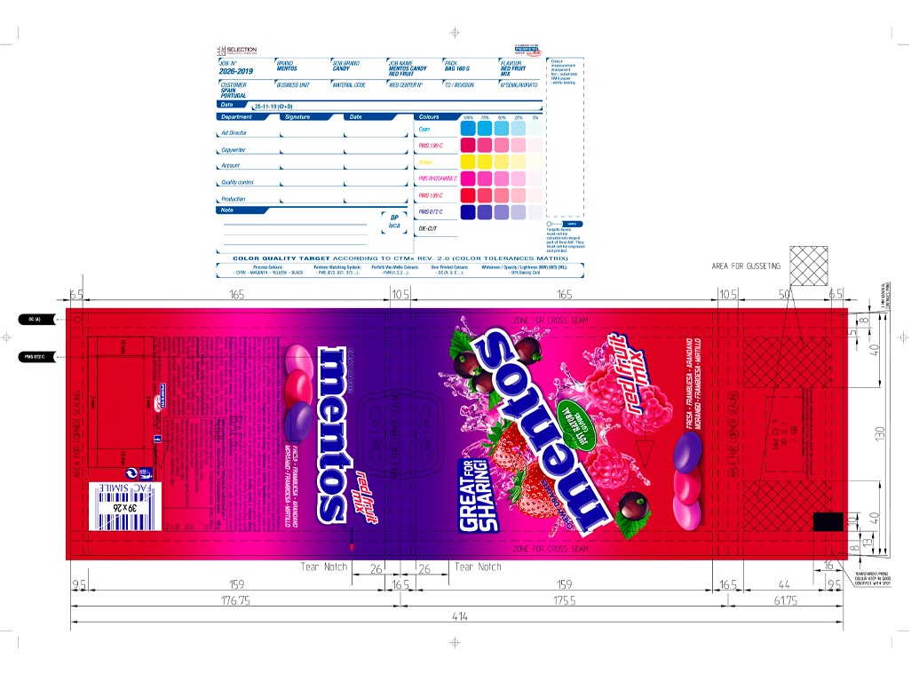 DROPS MENTOS BERRY MIX 160G