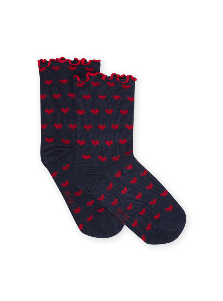 Chaussettes bleu nuit enfant fille