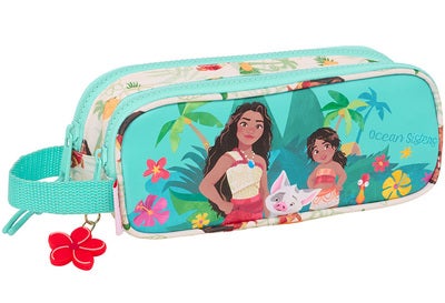 Disney Vaiana Dobbeltpennal, Beige/Turkis
