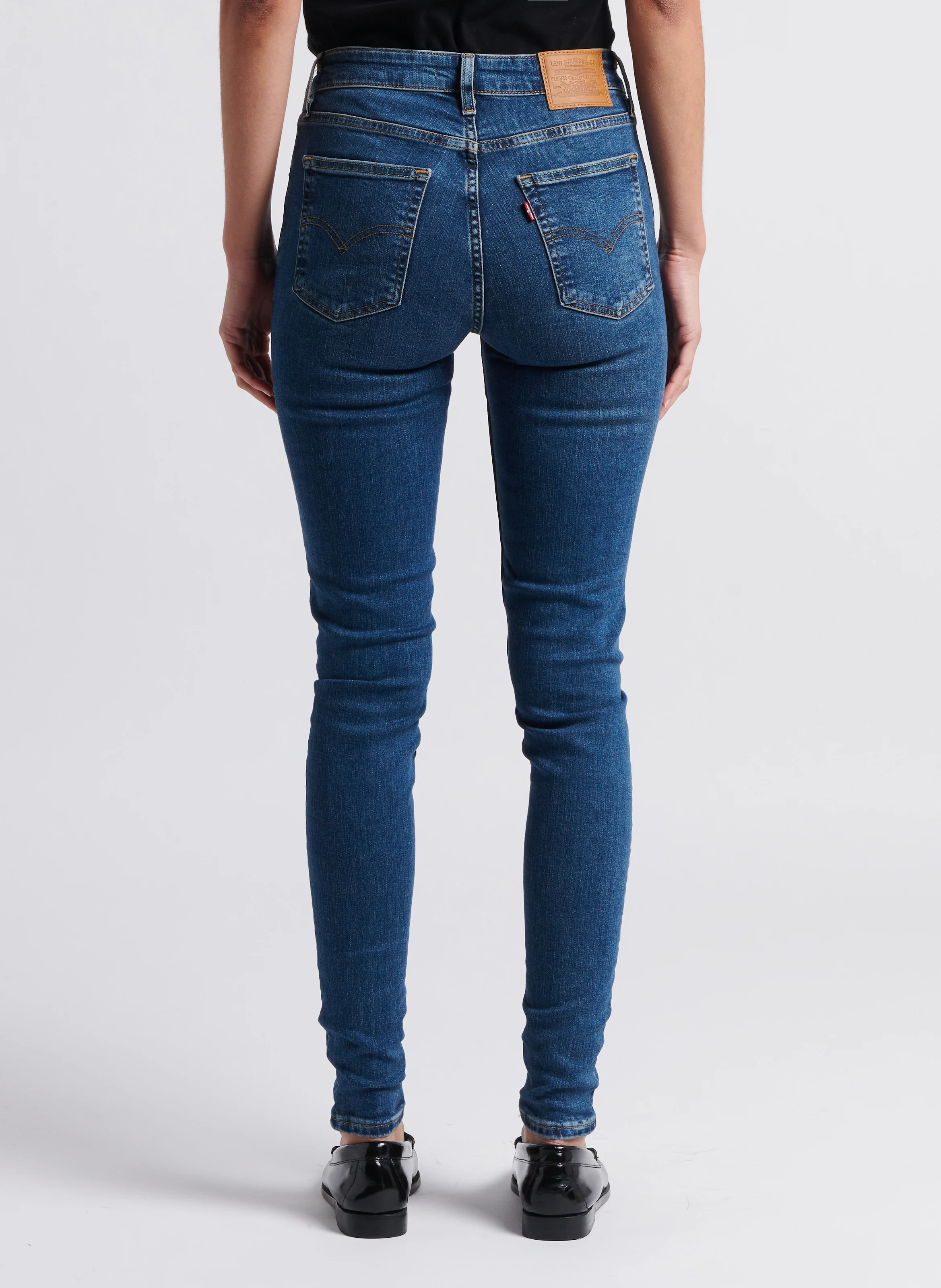 721 HIGH RISE SKINNY - Jean skinny taille haute en coton mélangé| Jean Délavé