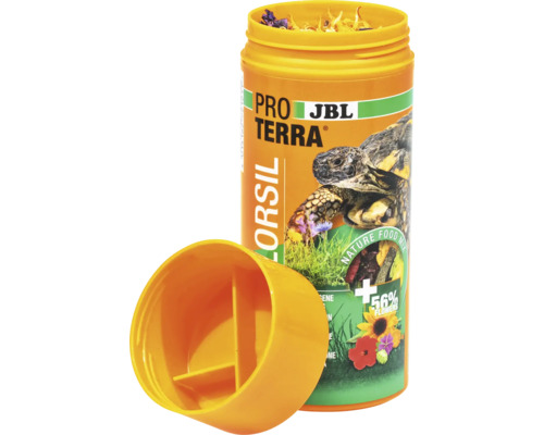 JBL PROTERRA FLORSIL schildpaddenvoer, hoofdvoer met bloemen voor alle landschildpadden, 250 ml