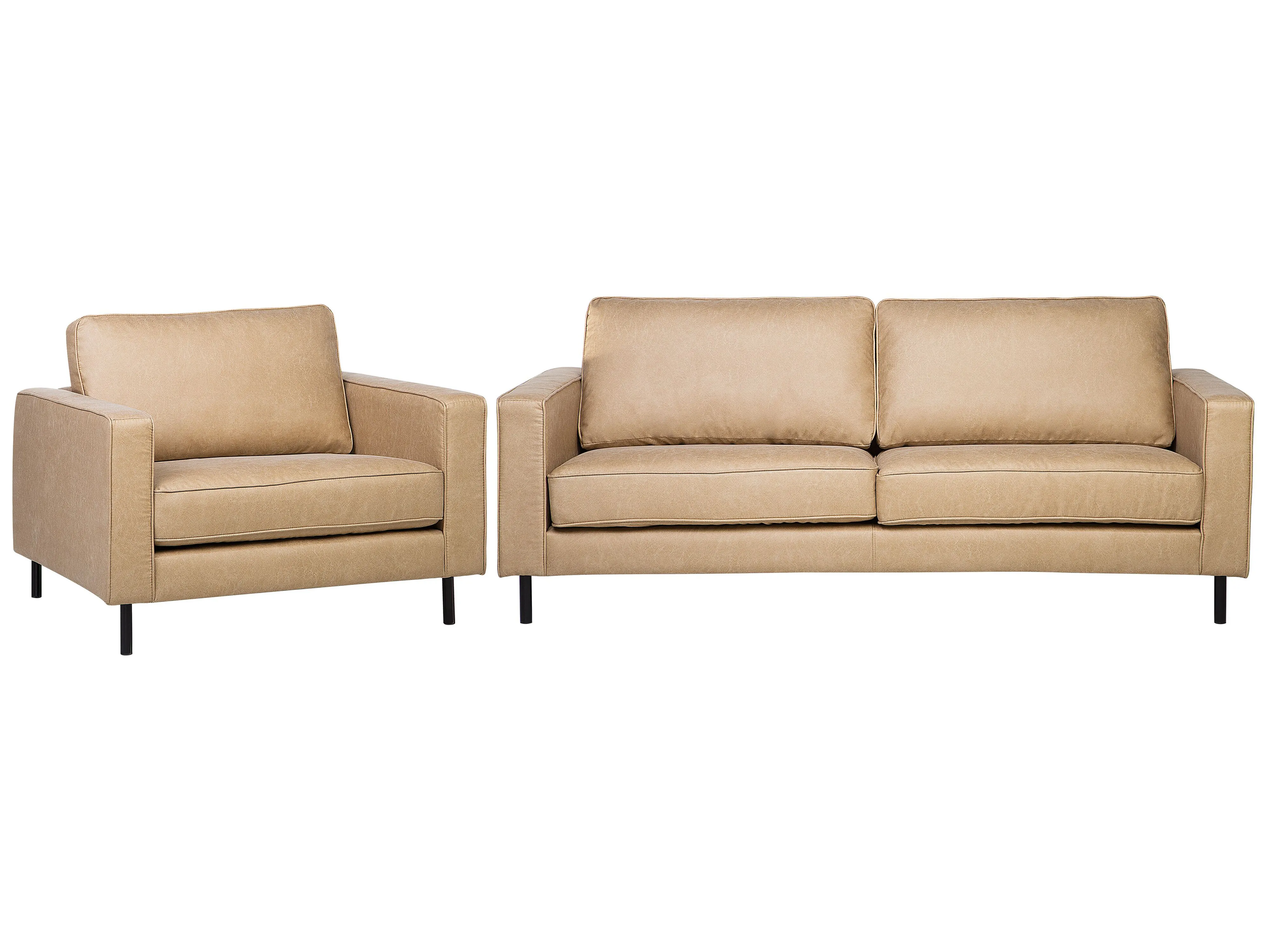 Bankenset 4-zits SAVALEN Kunstleer Beige