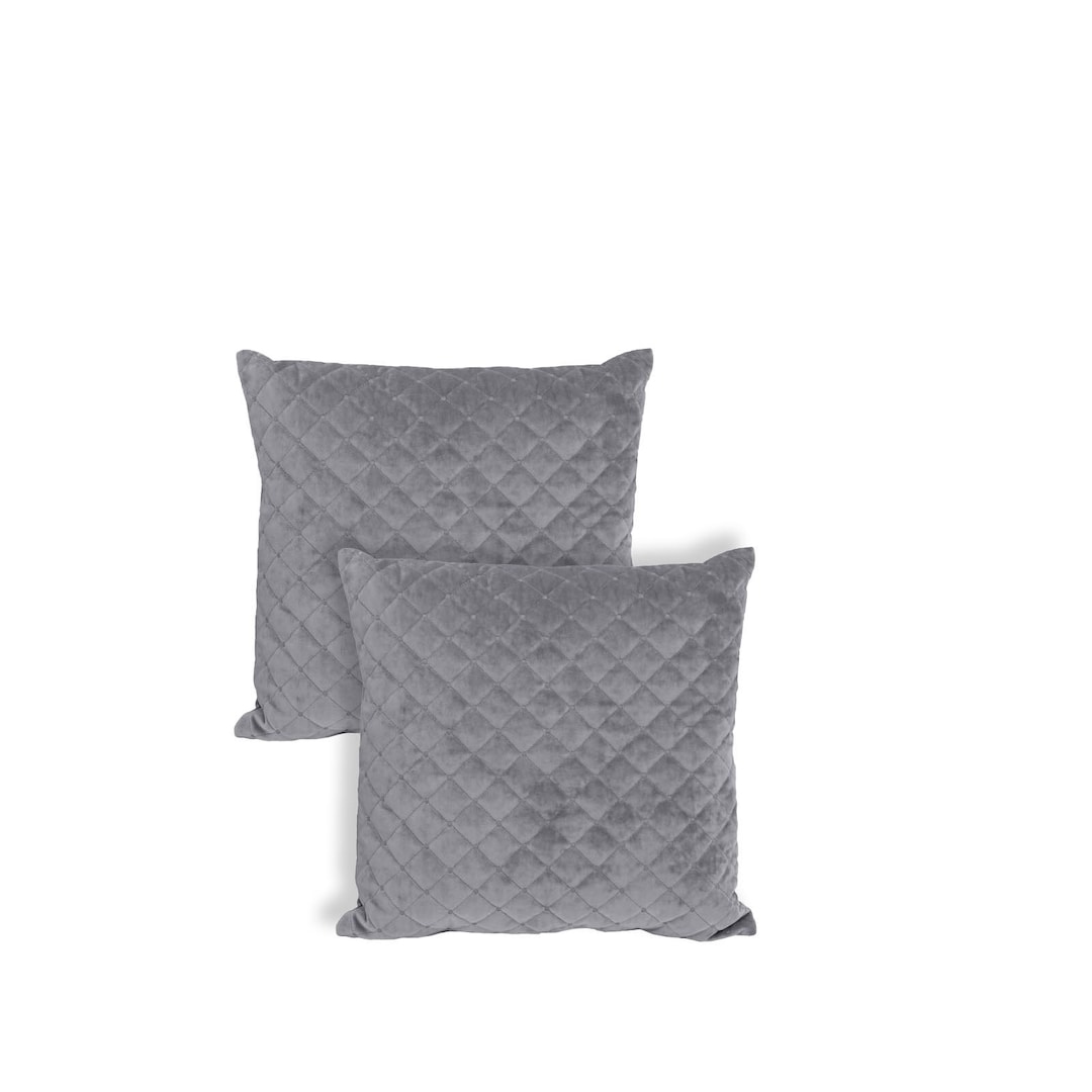 2er Set - Dekokissen Luxery Grau