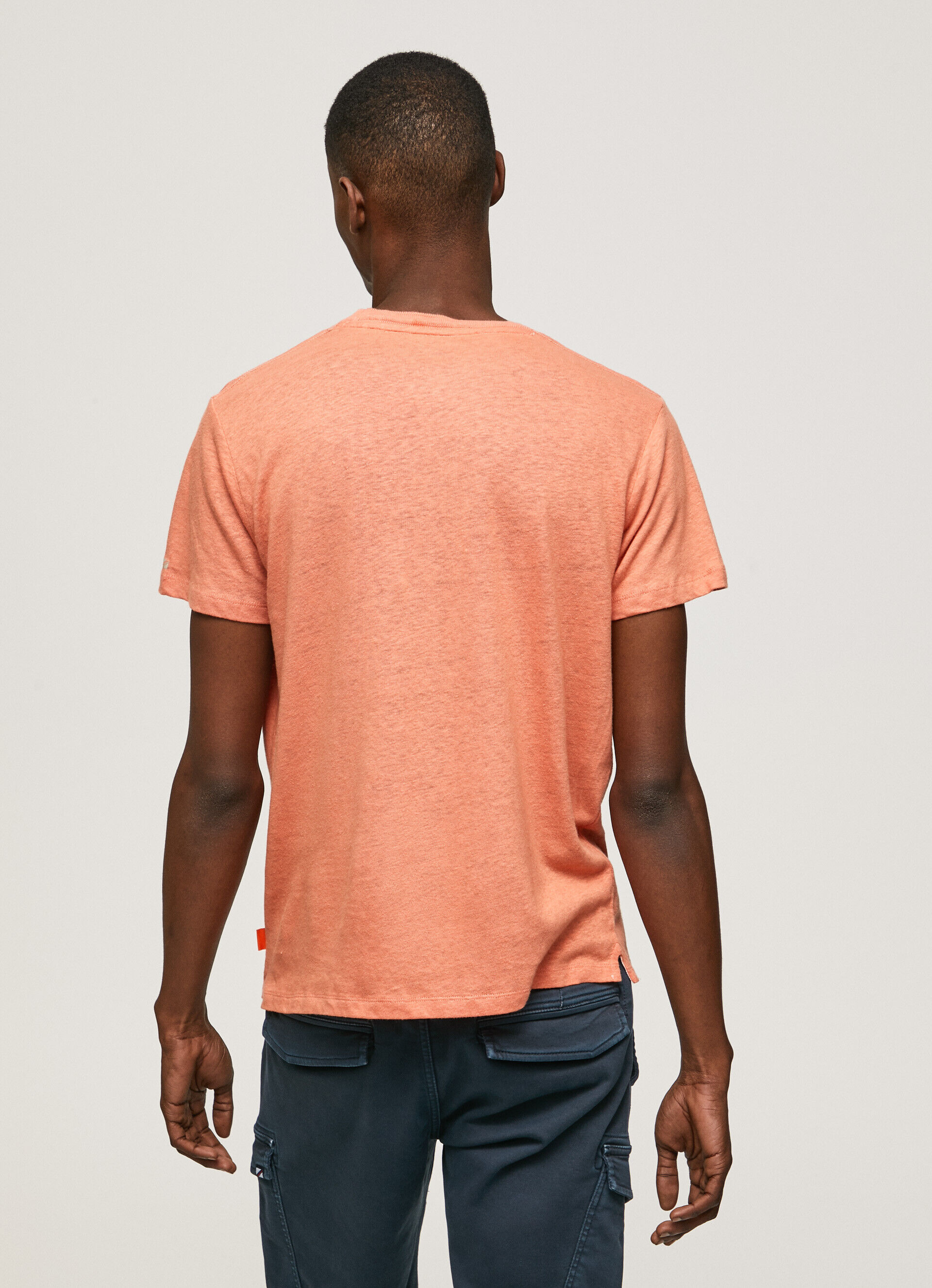 CAMISETA DE LINHO LISA - laranja abóbora