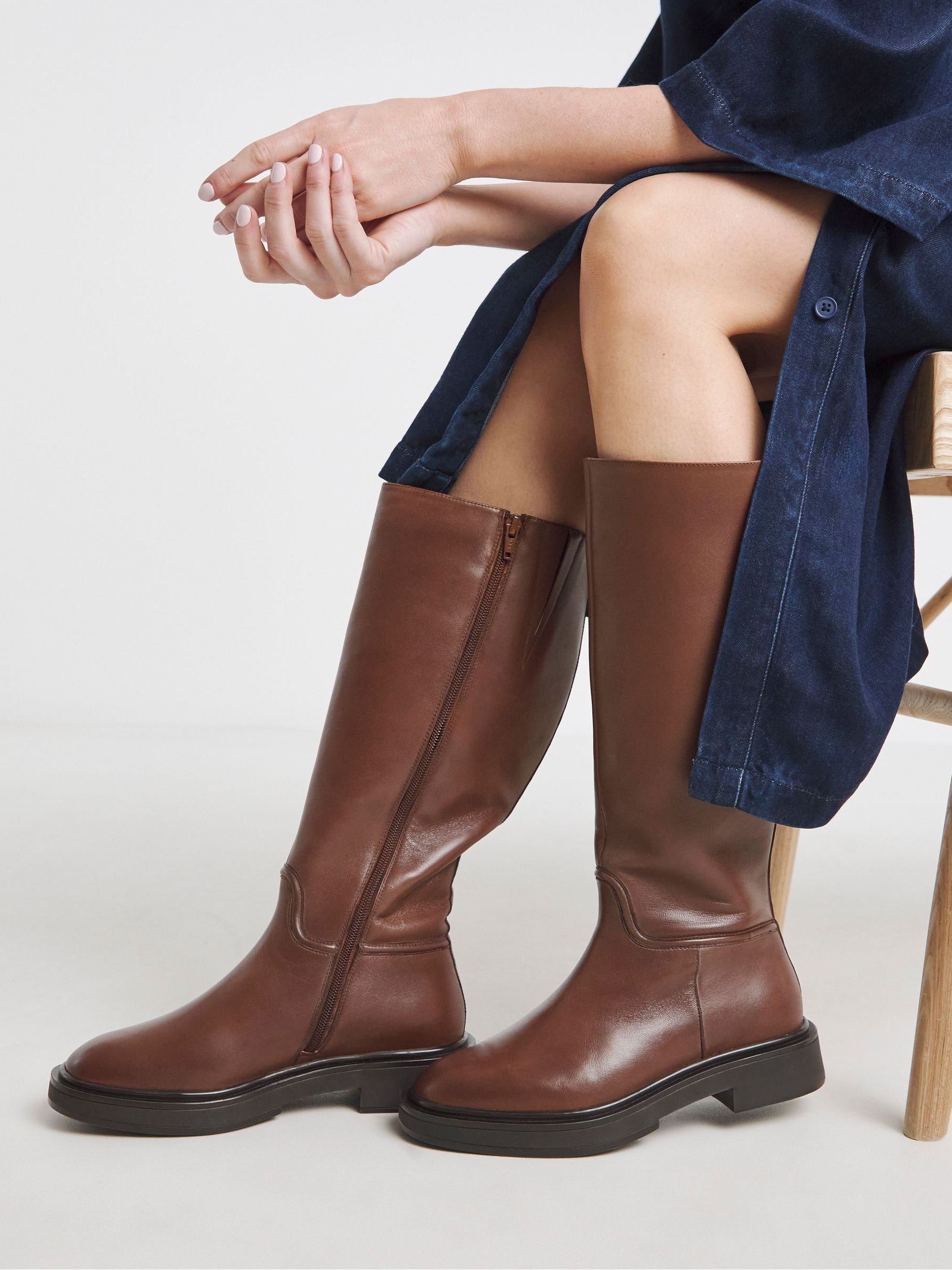 Bruin - Simply Be Leather Knee High Riding Boots