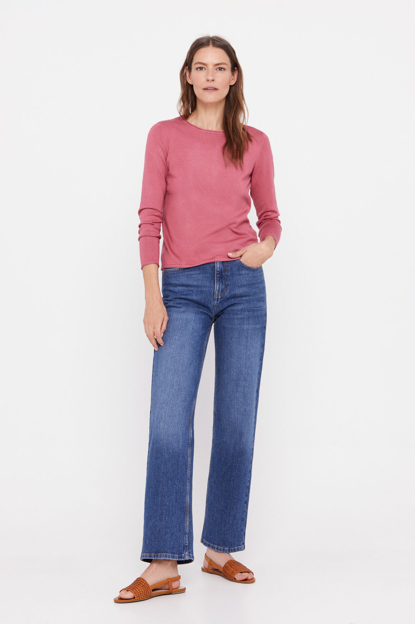 Camisa listrada bicolor - Rosa