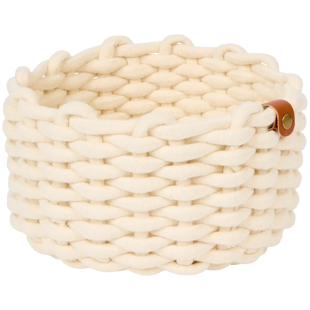 Gevlochten opbergmand Ø 24 x 13 cm | diverse kleuren