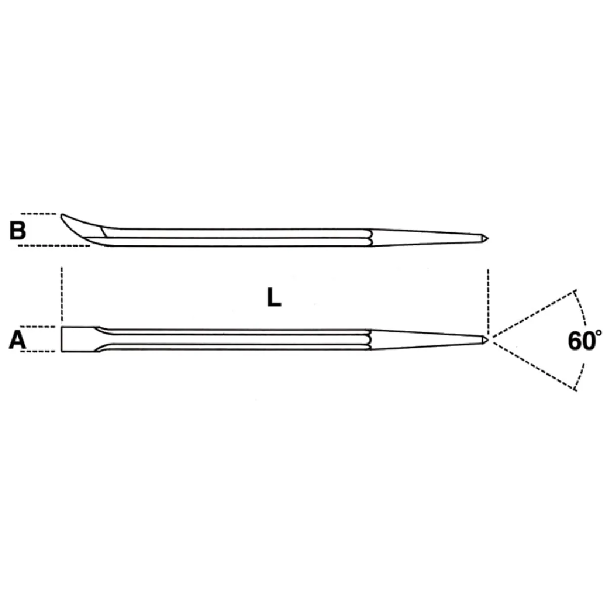 Beta Tools Barre de levier 963 - Pointue et plate