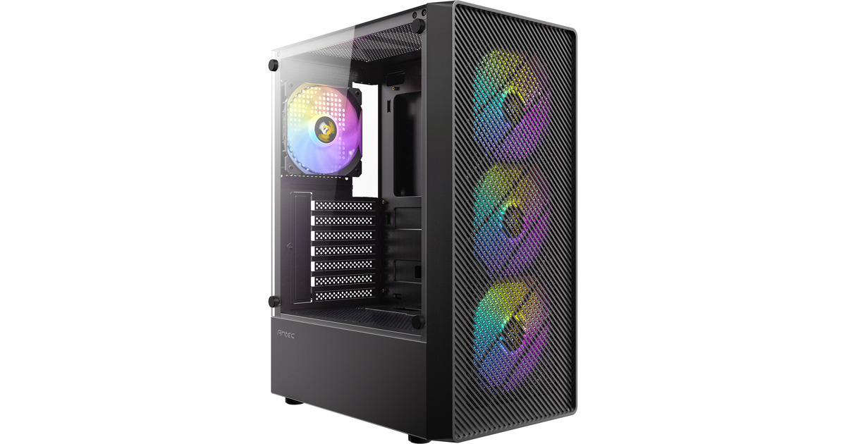 AntecAX26 RGB Elite midi tower behuizing  (Zwart | 3x USB-A | Tempered Glass)