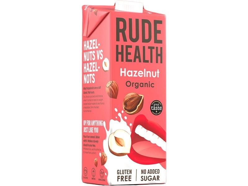 Rude Health Bio Haselnussdrink 1 l Biologisch zertifiziertes Haselnussgetränk