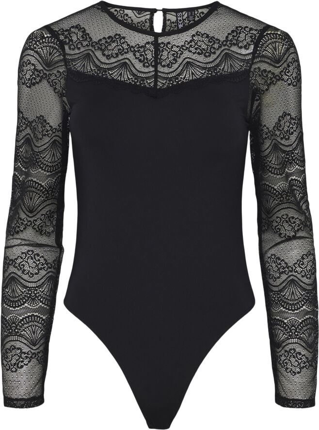 Pieces PCSINNA LS BODYSTOCKING NOOS Sort