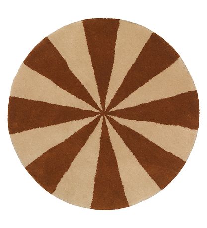 Ferm Living Gulvt?ppe - 70 cm - Uld - Dark Brick/Off White