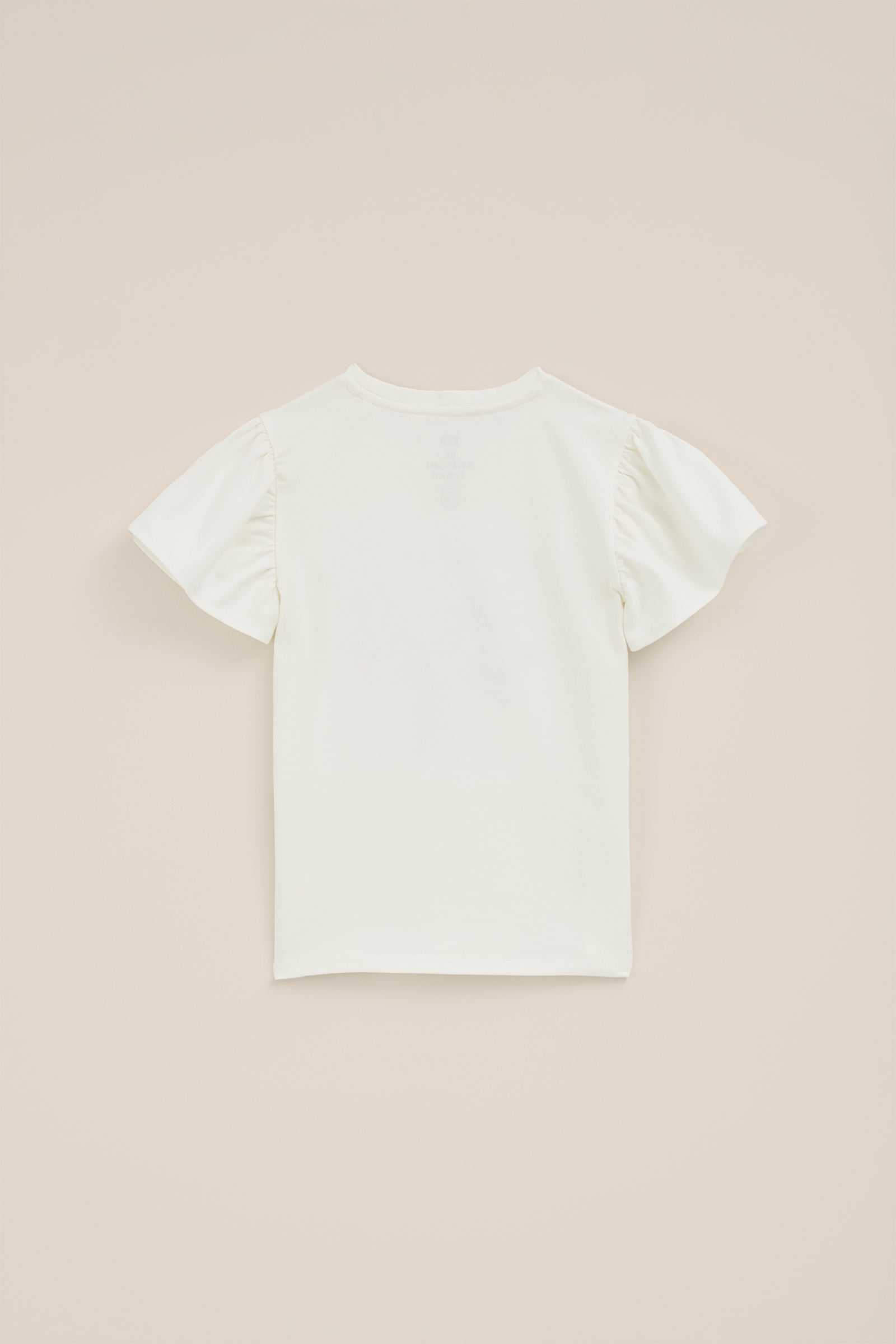 Meisjes T-shirt met embroidery WE Fashion Ecru